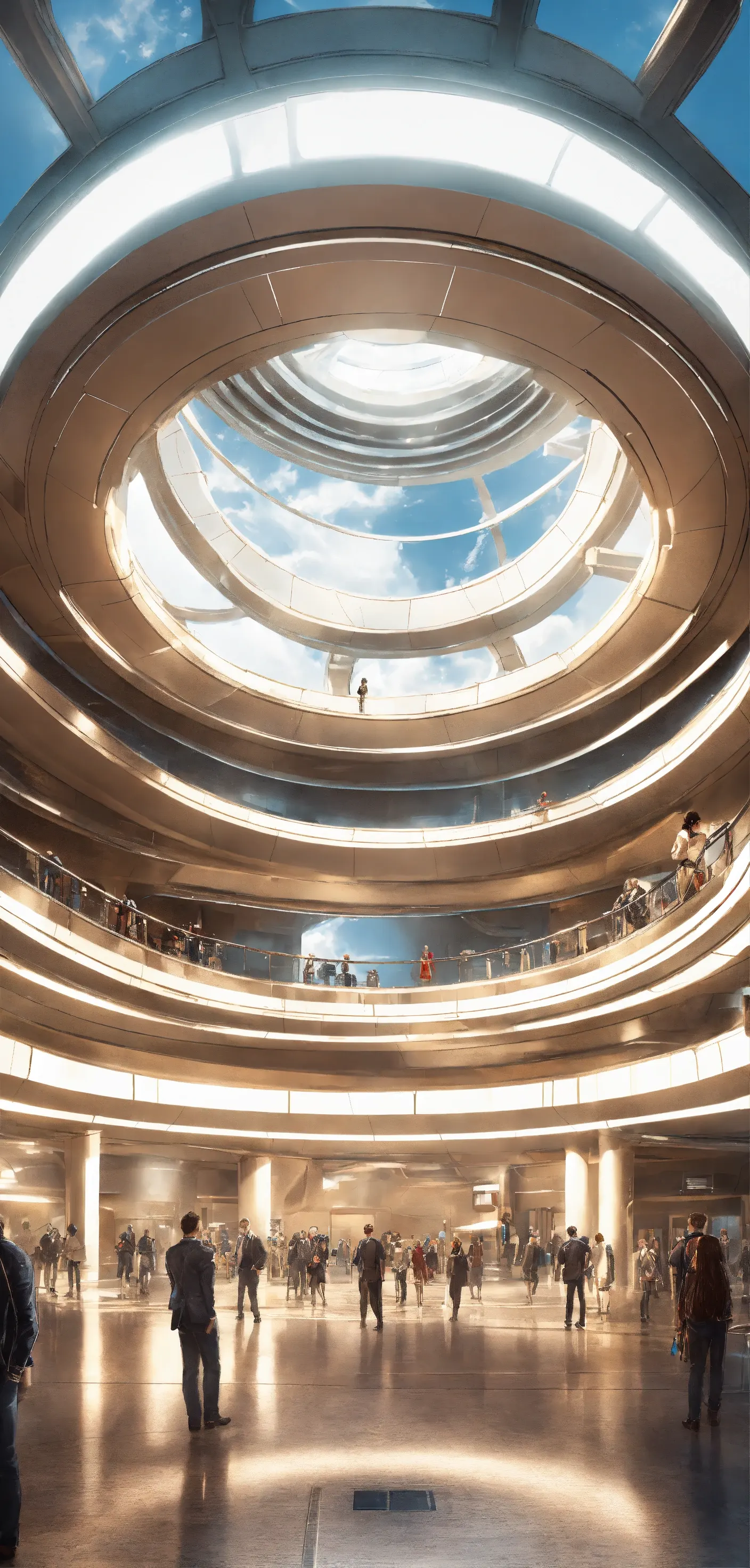 Close-up of reflective ceiling material layers